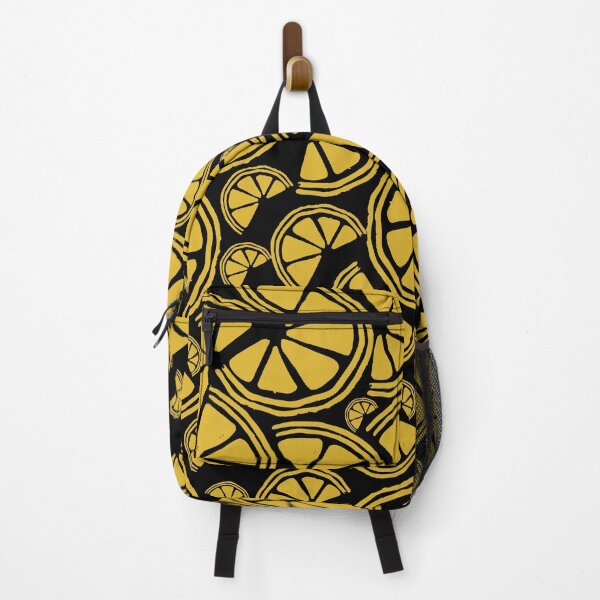 lemon print backpack