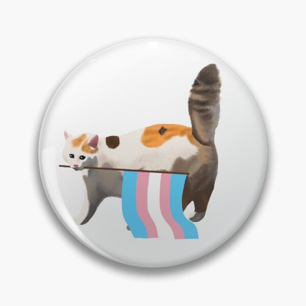 Item preview, Trans Pride Cat LGBT Queer Community Support designed and sold by fiatluxillust.