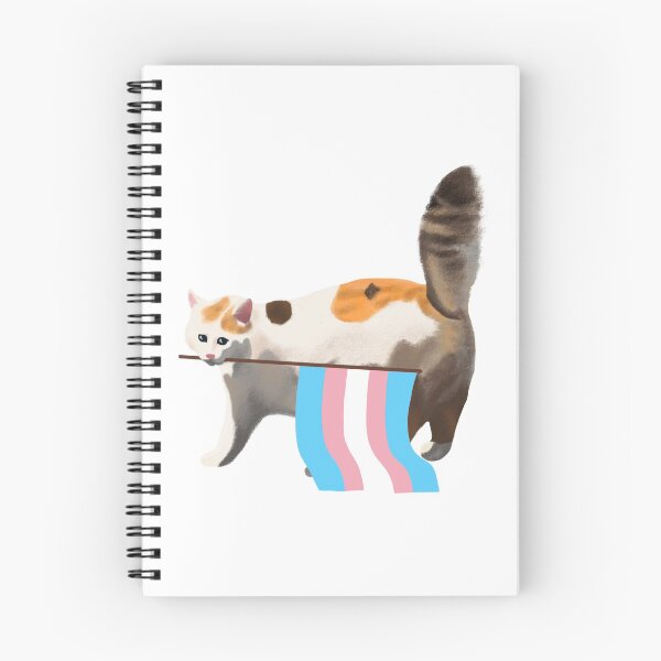 Item preview, Trans Pride Cat LGBT Queer Community Support designed and sold by fiatluxillust.