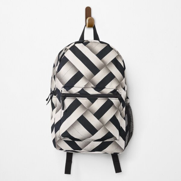 Item preview, op art folded stripes black and white geometric painting Omar rayo designed and sold by mariaa999.