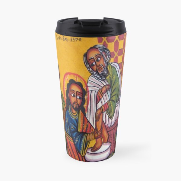 Ethiopian Orthodox Christian Icon Christ Washing Feet Travel Coffee Mug