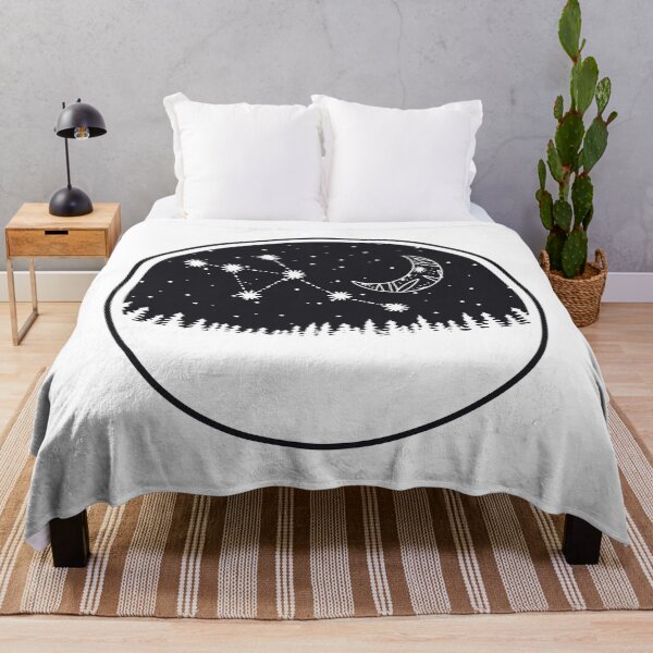 Item preview, Moon and star constellation on night silhouette designed and sold by StarlightTales.