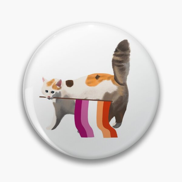 Item preview, Lesbian Pride Cat LGBT Queer Community Support designed and sold by fiatluxillust.