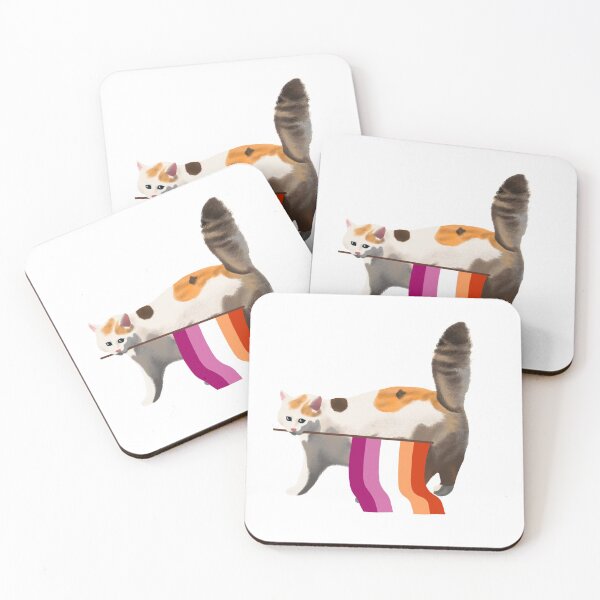 Item preview, Lesbian Pride Cat LGBT Queer Community Support designed and sold by fiatluxillust.