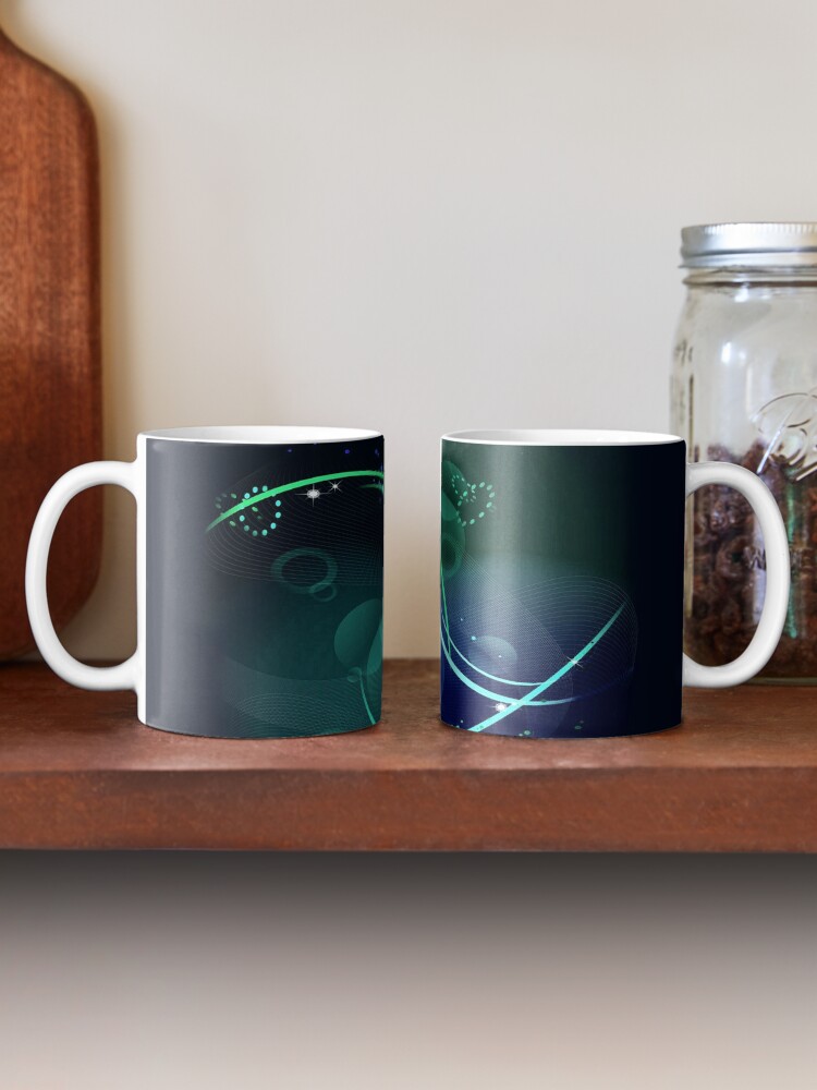 Alternate view of Swooping Dreamy Mask Abstraction Mug