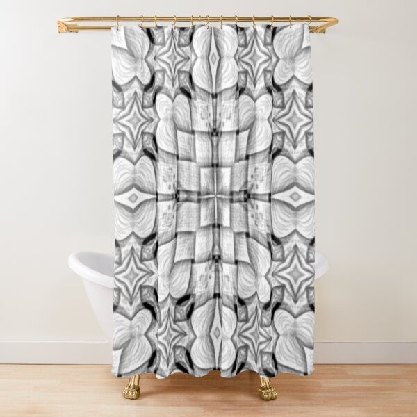 Black & White Revival Shower Curtain