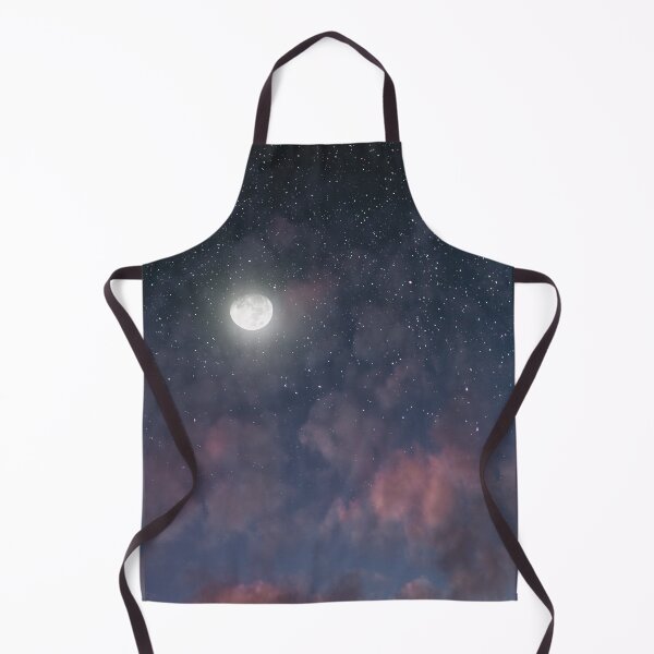 Item preview, Glowing Moon on the night sky through pink clouds designed and sold by Victoria Avvacumova.