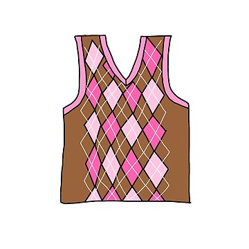 Brown Argyle Sweater Vest 