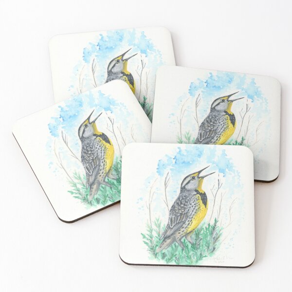 Item preview, Watercolor Western Meadowlark designed and sold by Mernion.