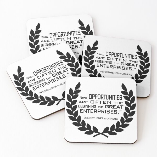 Item preview, Inspirational Greek Philosophy Demosthenes Opportunities Quote designed and sold by JNHolmsInc.