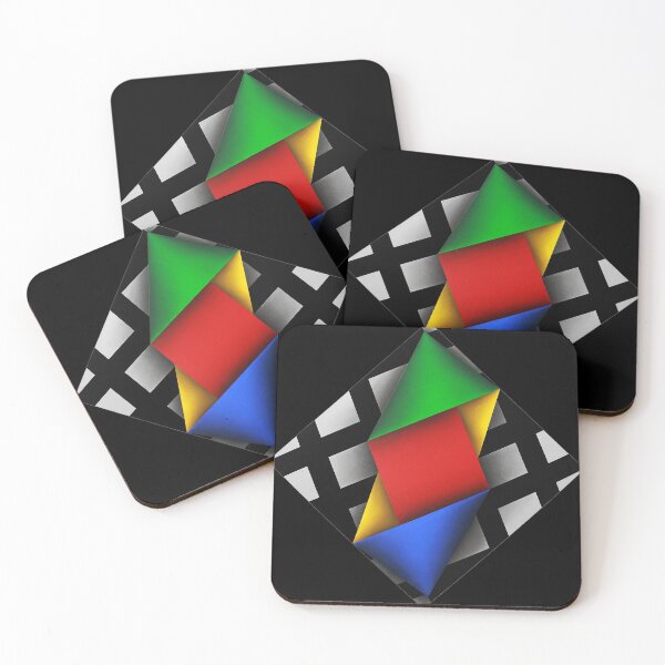 Item preview, folded colorful shapes geometric painting Omar rayo op art designed and sold by mariaa999.