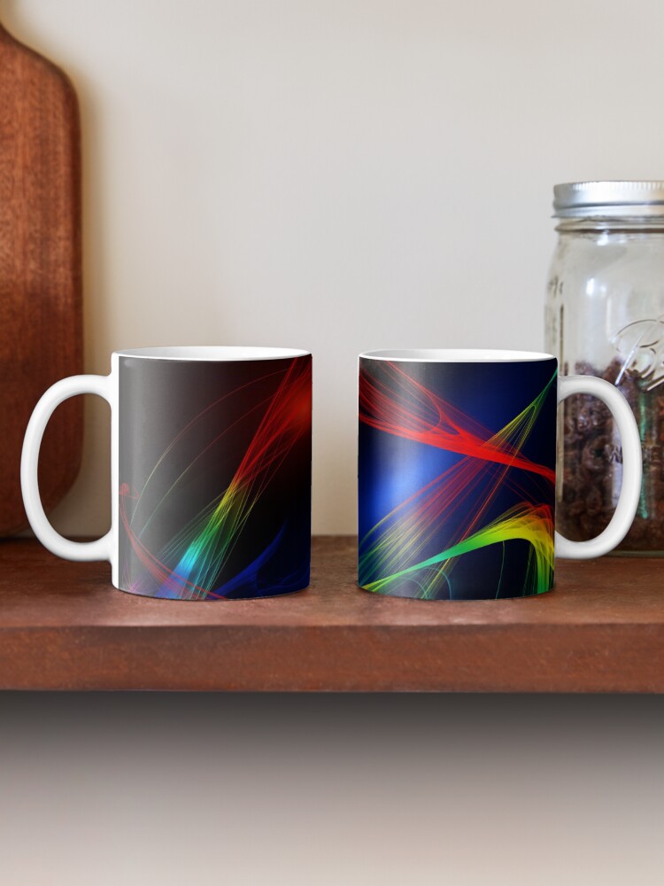 Alternate view of Brilliant Colorful Mask Abstraction Mug