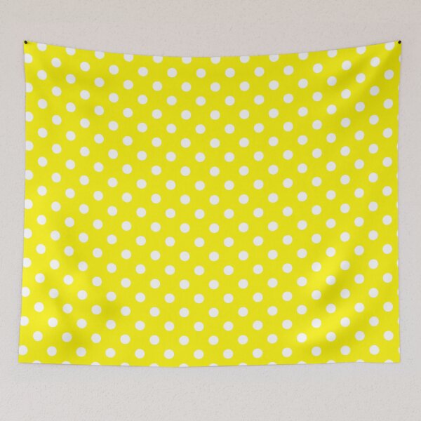 Item preview, Lemon Yellow with White Polka Dots designed and sold by WearURColors.