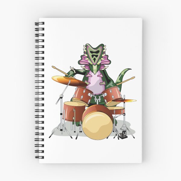 Item preview, Illustration of a Chasmosaurus playing the drums. designed and sold by StocktrekImages.