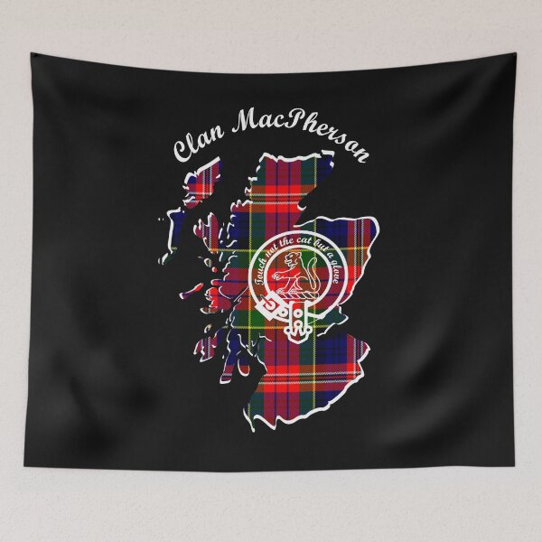 Item preview, Clan MacPherson Scotland Map Crest designed and sold by BagTown Clans.