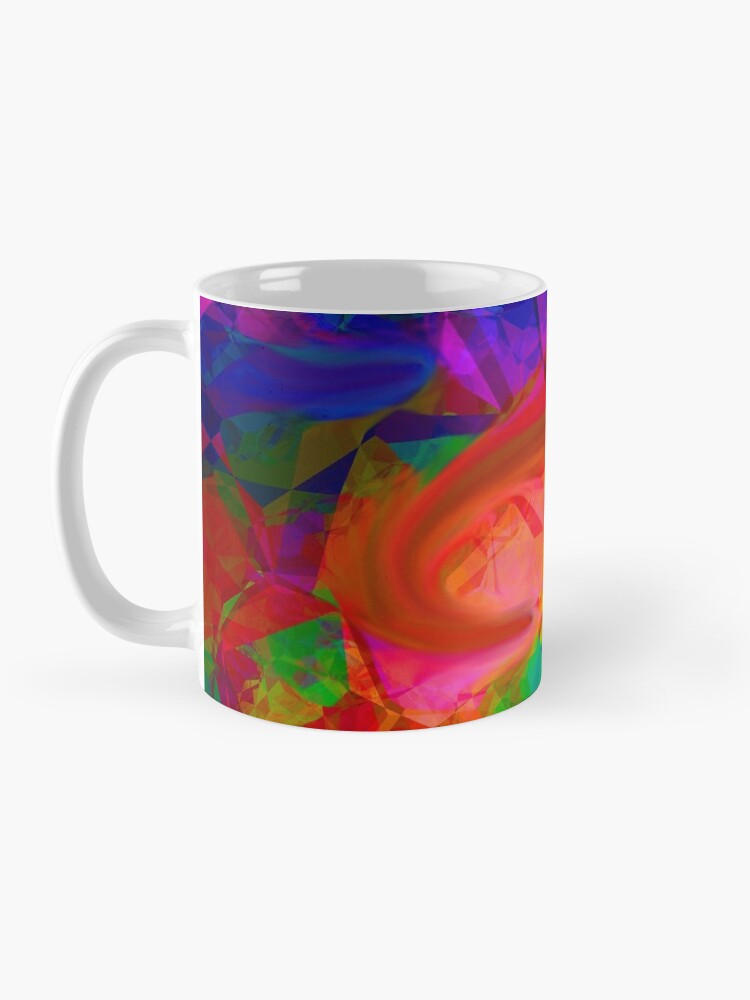 Alternate view of Stark Crystaline Color-Burst Mask Abstraction Mug