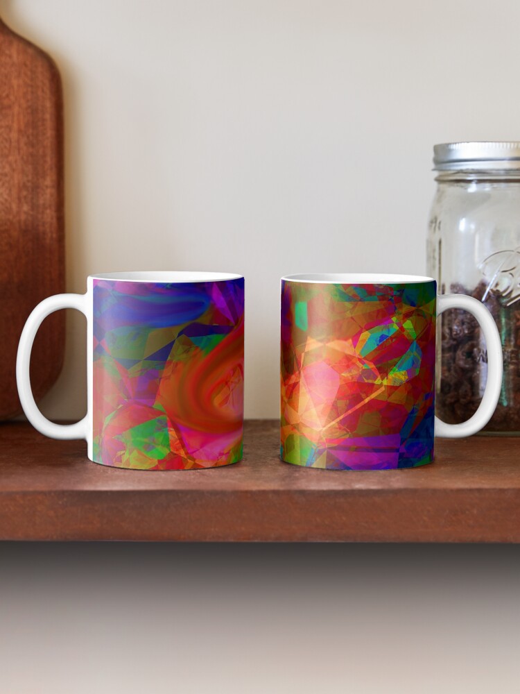 Alternate view of Stark Crystaline Color-Burst Mask Abstraction Mug
