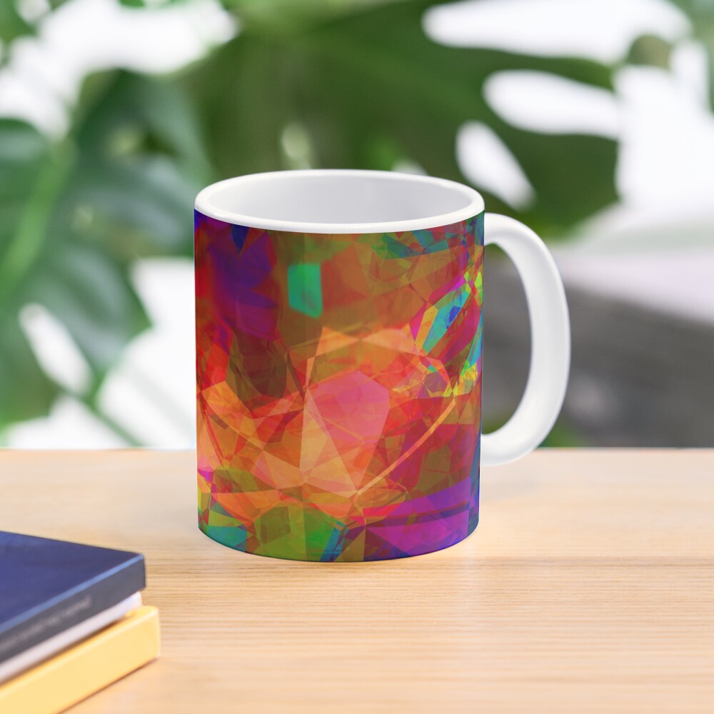 Stark Crystaline Color-Burst Mask Abstraction Mug