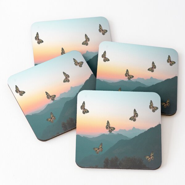 Item preview, Enchanting butterflies and mountains designed and sold by Mariolangstieh.