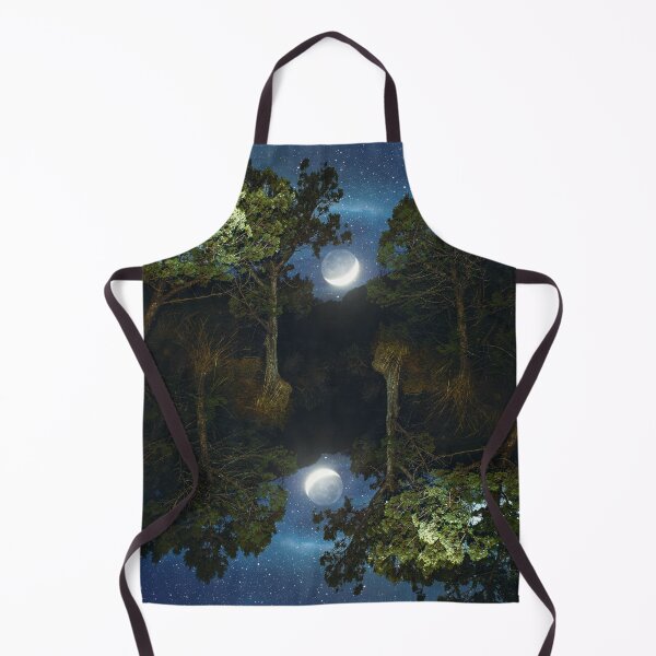 Item preview, Moonset in coniferous forest designed and sold by Victoria Avvacumova.