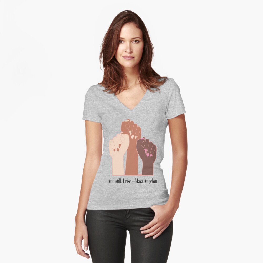 Item preview, Fitted V-Neck T-Shirt designed and sold by Dollfacedesign.