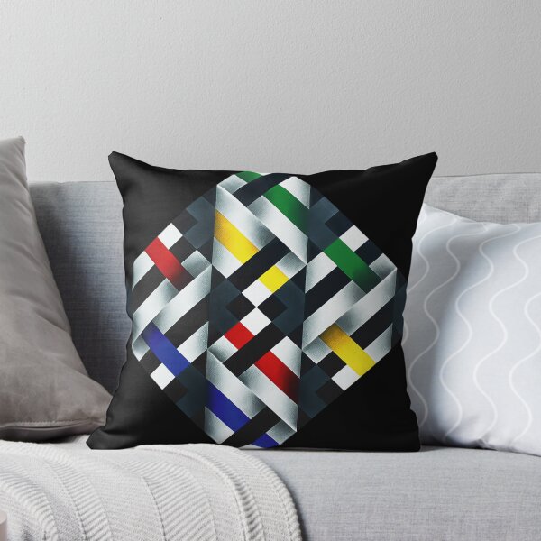 Item preview, folded colorful shapes geometric painting Omar rayo op art designed and sold by mariaa999.