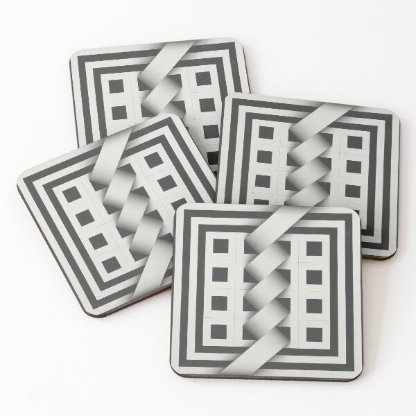 Item preview, folded black and white shapes geometric painting Omar rayo op art designed and sold by mariaa999.