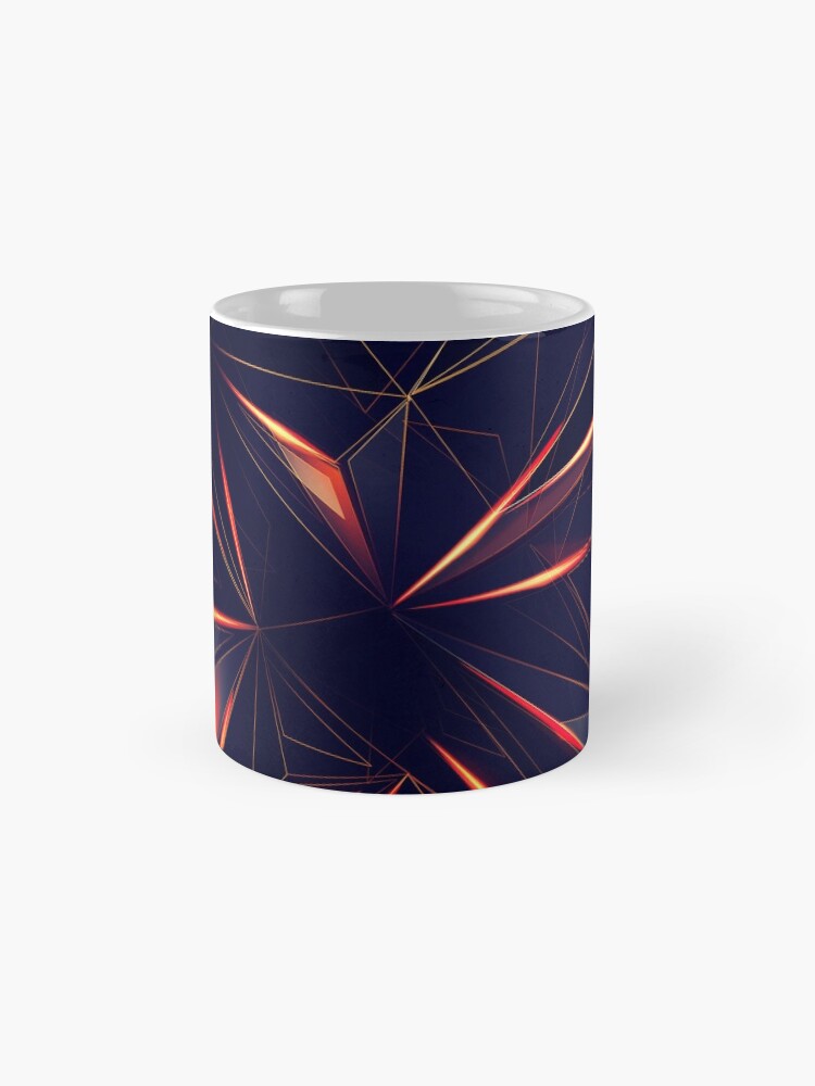 Alternate view of Spacey Crystalline Mask Abstraction Mug