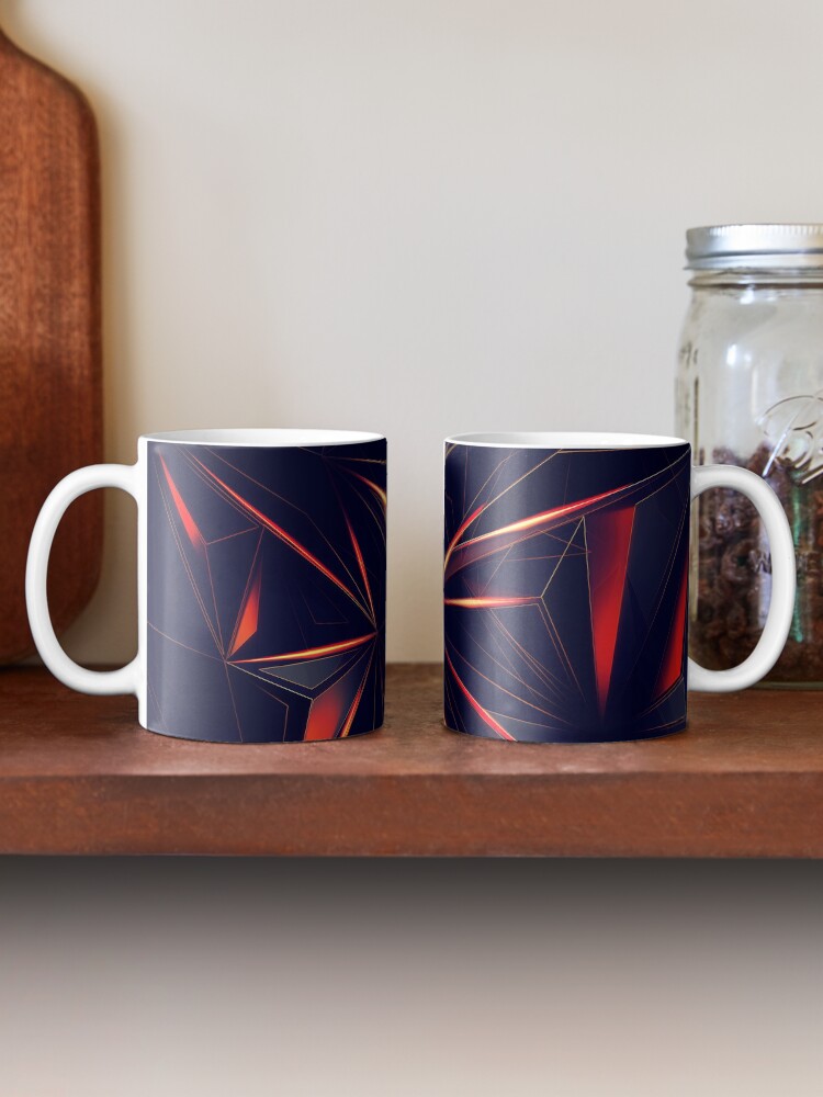 Alternate view of Spacey Crystalline Mask Abstraction Mug