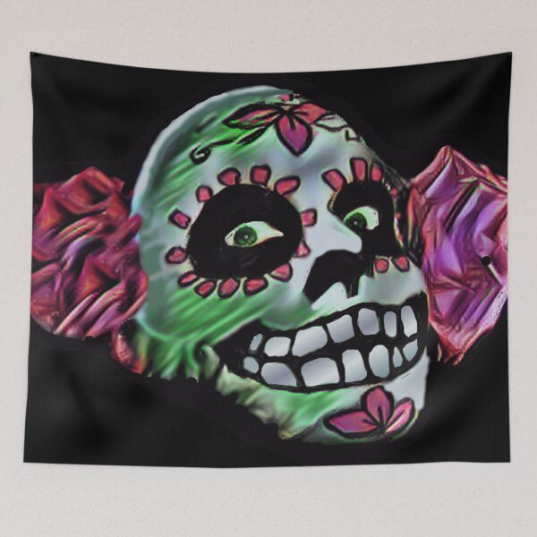 Artikelvorschau, Gruselige Calavera entworfen und verkauft von Christy Weber.