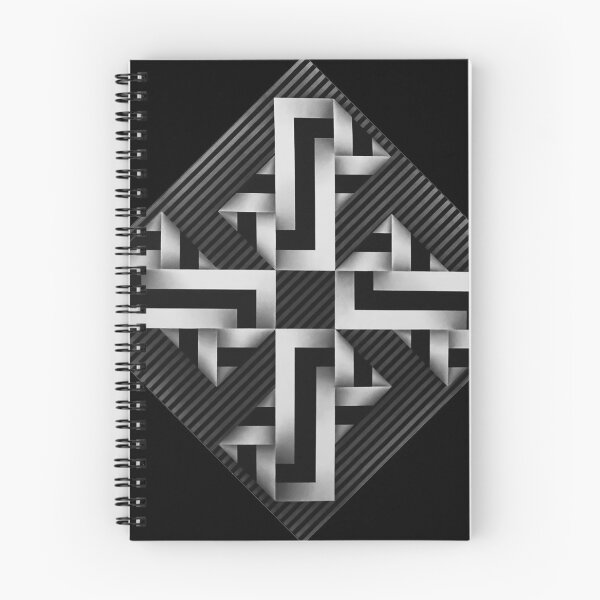 Item preview, folded black and white shapes geometric painting Omar rayo op art designed and sold by mariaa999.