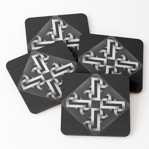 Item preview, folded black and white shapes geometric painting Omar rayo op art designed and sold by mariaa999.