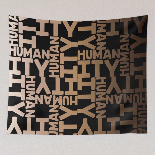 Item preview, Humanity-typographic pattern designed and sold by HeraAndKosmos.