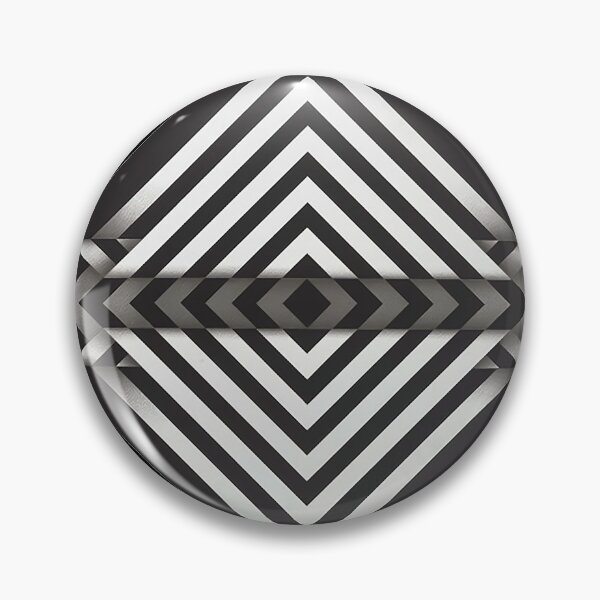 Item preview, folded black and white shapes geometric painting Omar rayo op art diamond lines designed and sold by mariaa999.