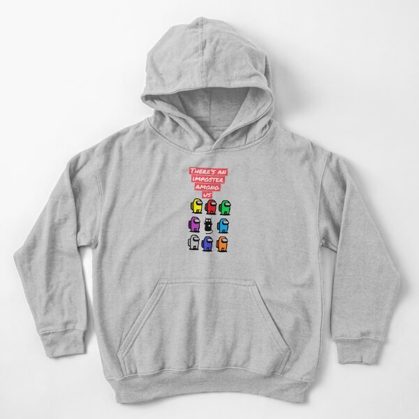There's an imposter among us cat design Kids Pullover Hoodie