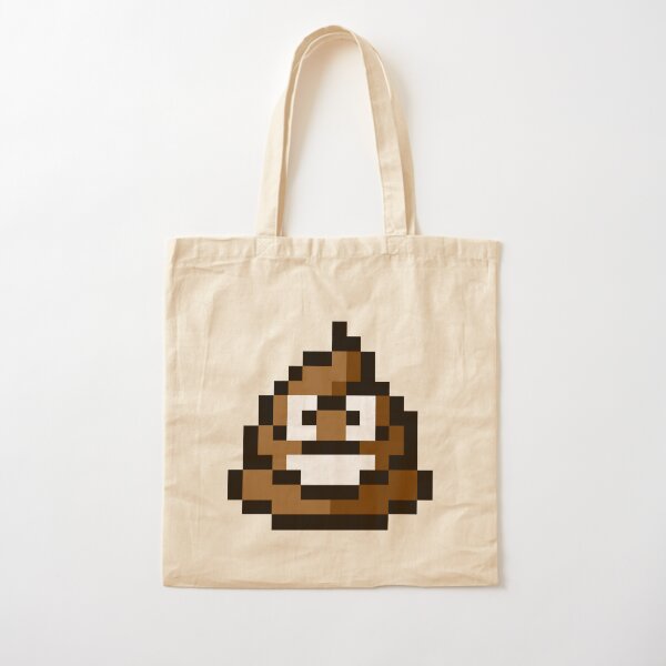 Pixel Poop Cotton Tote Bag
