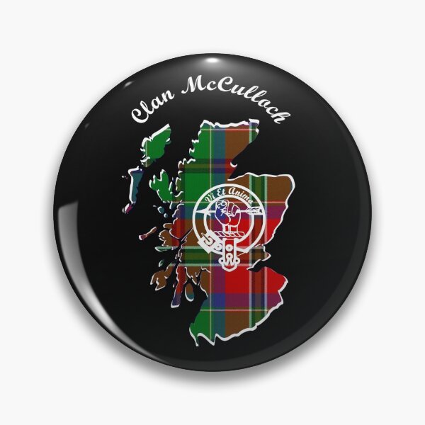 Item preview, Clan Mcculloch Scotland Map Crest designed and sold by BagTown Clans.