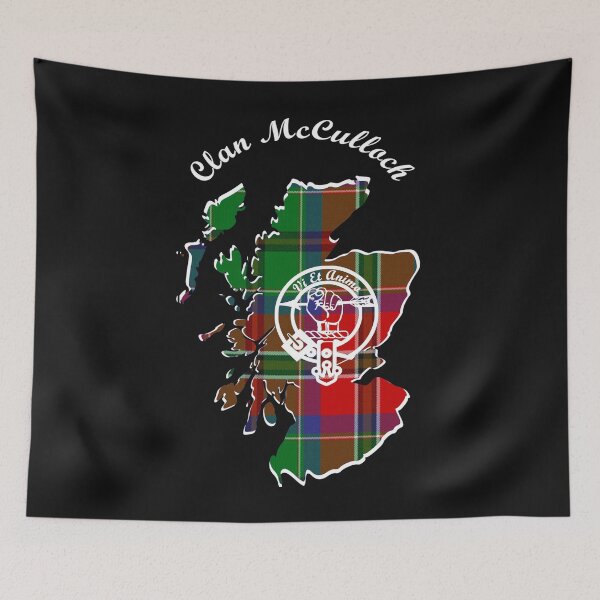 Item preview, Clan Mcculloch Scotland Map Crest designed and sold by BagTown Clans.