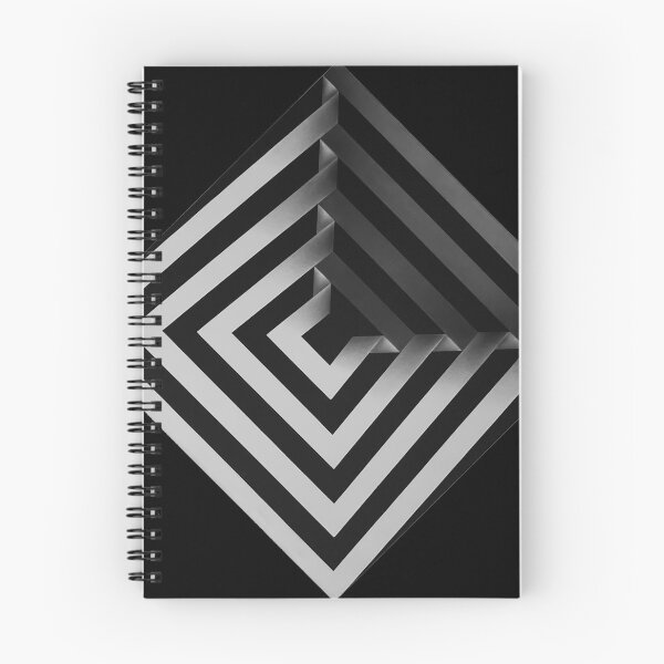 Item preview, folded black and white shapes geometric painting Omar rayo op art diamond lines designed and sold by mariaa999.