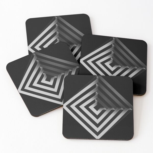Item preview, folded black and white shapes geometric painting Omar rayo op art diamond lines designed and sold by mariaa999.