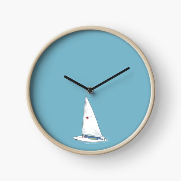 Laser Sailing No Numbers Clock