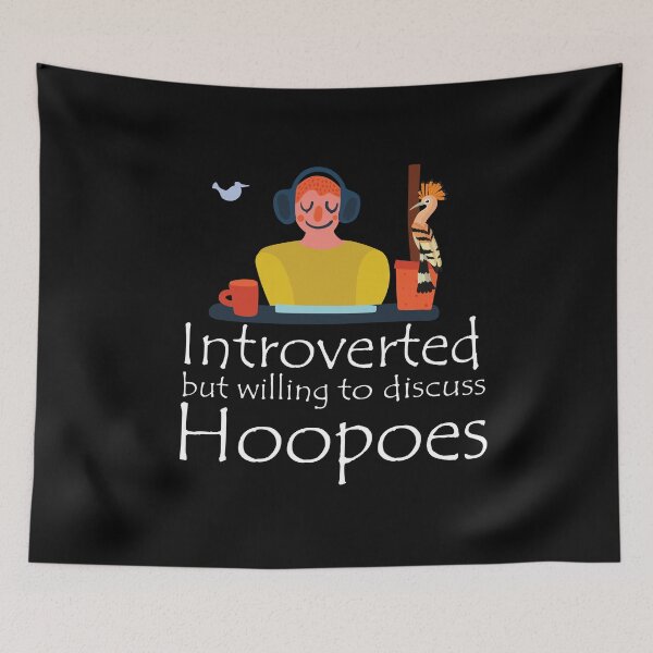 Item preview, Introverted but willing to discuss Hoopoes Essential Illustration T-Shirt designed and sold by Modag Zach.