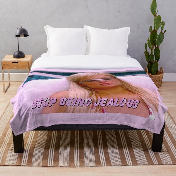 stop being jealous Throw Blanket
