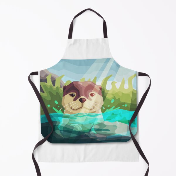 Item preview, Otter Illustration in a river designed and sold by DeoDude.