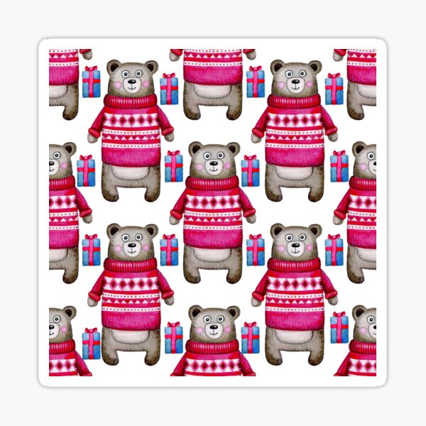 Christmas Bear Sticker