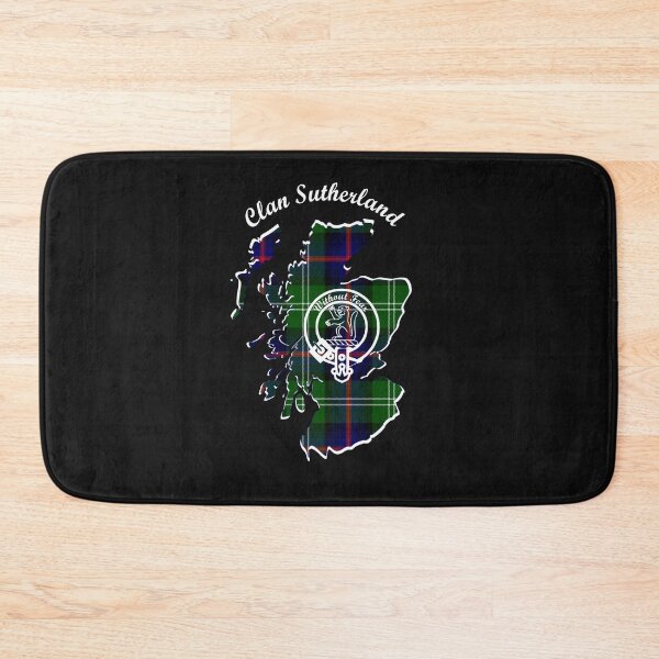 Item preview, Clan Sutherland Scotland Map Crest designed and sold by BagTown Clans.