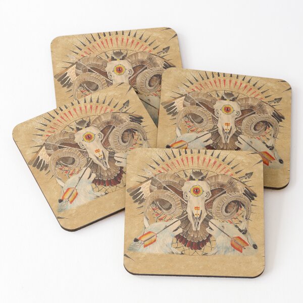 Item preview, native american buffalo skull sun to the circle of life designed and sold by OctocupShop.