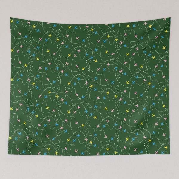 Item preview, Busy Airspace - Emerald Green / Pastel designed and sold by JumpSeatDesign.
