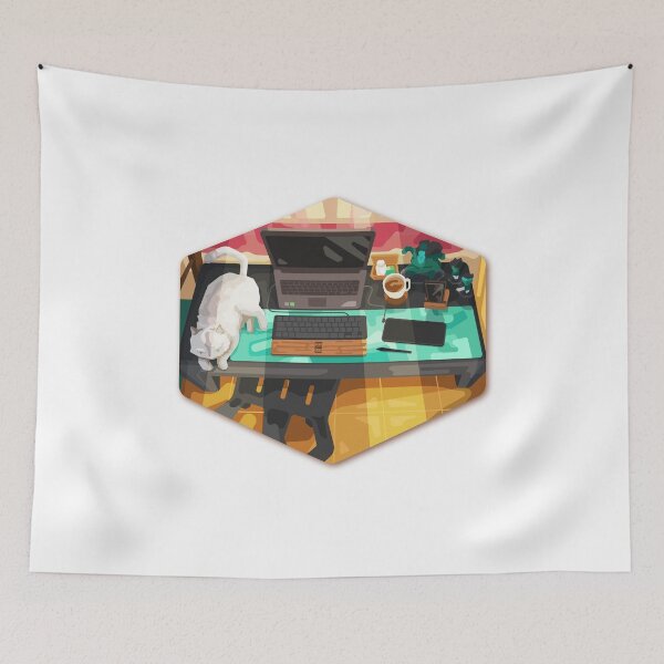 Item preview, Simple workstation with cat designed and sold by DeoDude.