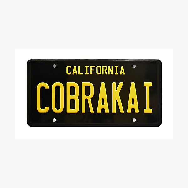 California Cobra Kai Nummernschild Fotodruck